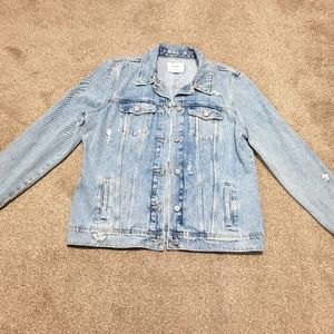 Old Navy Distressed Light Denim Jacket